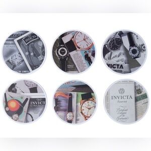 Invicta Drink Double Sided Cardboard Vintage Coaster Set 6pc (IG0321)